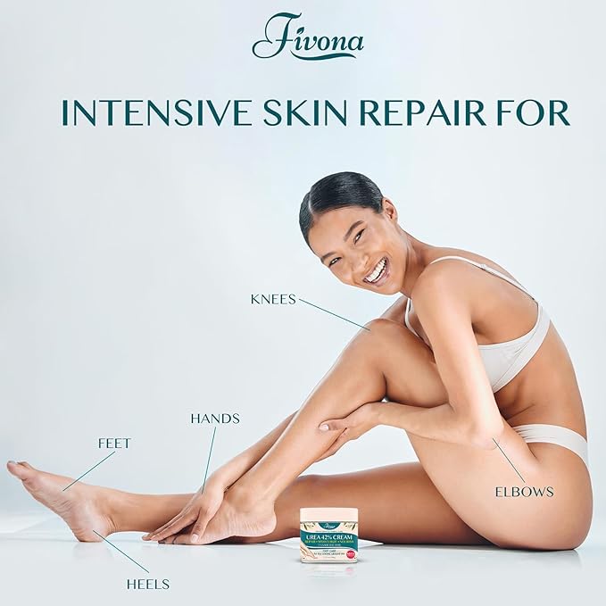 FIVONA 42% Urea Foot Cream for Thick, Rough Dry Skin - Maximum Strength Callus Softening with 2% Salicylic Acid, Tea Tree & Aloe Vera, 100g (3.5 oz) - Deep Moisturizing Foot Care
