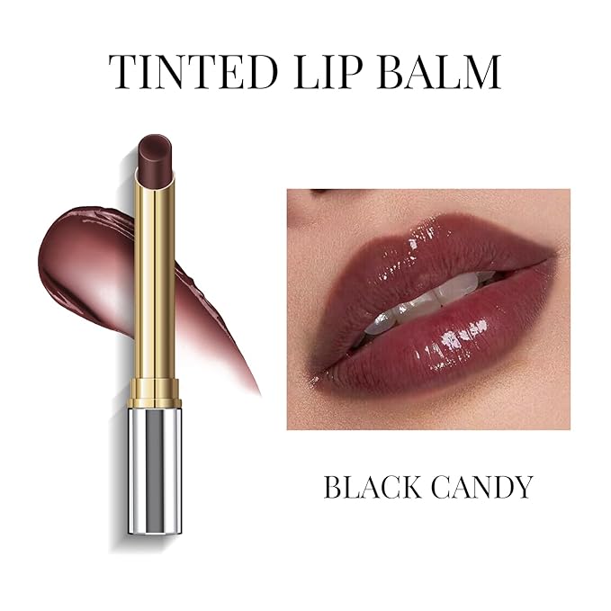 KYDA Tinted Lip Balm, Hydrating Sheer Black