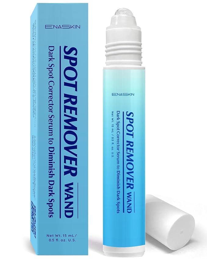Dark Spot Remover for Face: EnaSkin Dark Spot Remover Rollerball - Travel Size Brightening Serum for Face & Body - Sun Spot Age Spots Freckles Melasma Brown Spot Remover for Women and Men (0.5 Fl Oz)