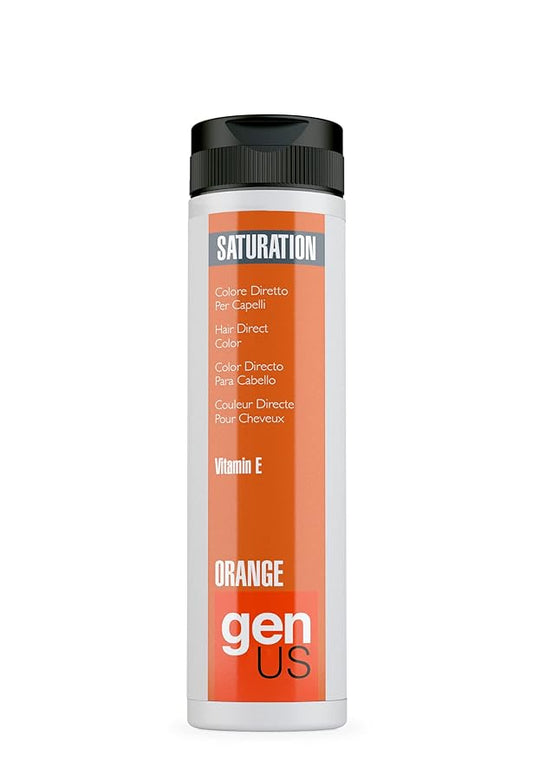 GENUS Gel Hair Color Hot Collection - Direct Colored Gel with Vitamin E - Permanent Dye Color - Hair Coloring for Women & Men - Orange, 5.07 Fl Oz