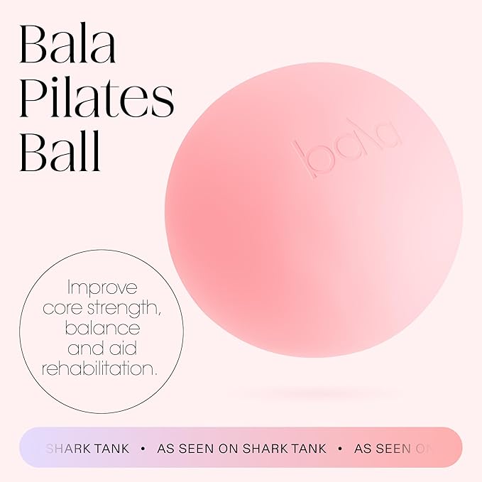 Bala Non-Weighted Exercise Ball - 8" Yoga Ball for Barre, Stretching, Strength & Core Training - Small Pilates Ball Workout Accessory with Mini Pump for Home Gym & Fitness Routines - 100% PVC