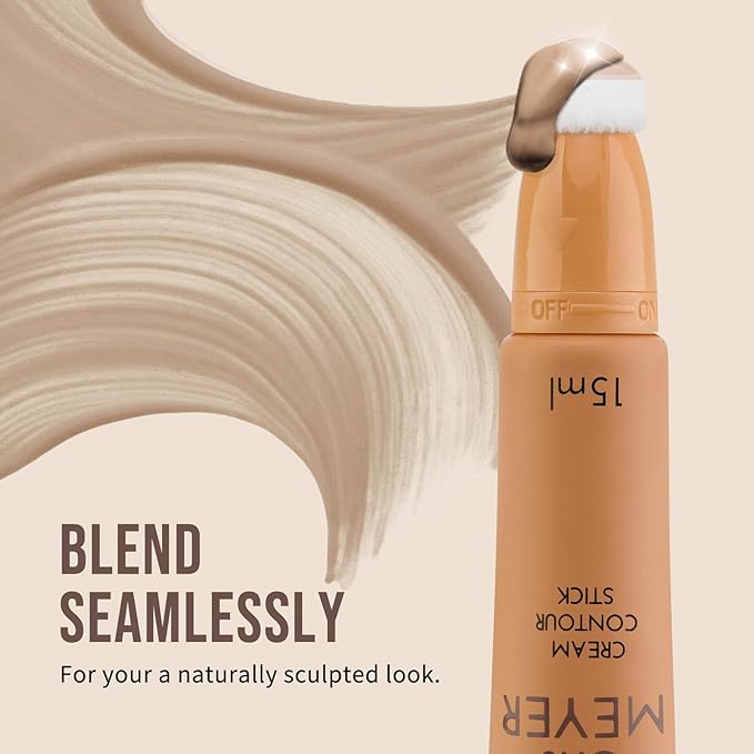 Color Nymph Liquid Makeup Contour, Liquid Bronzer Makeup Wand Hydrating Formula Bronze Makeup For Face Sculpt Fine Texture Natural Blend Long Lasting - Light Tan Contour Stick