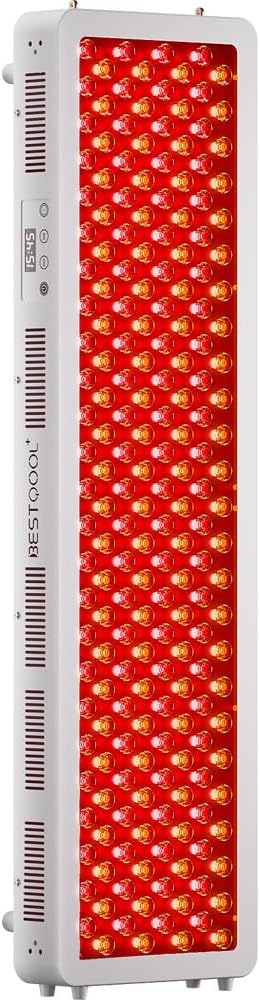 BestQool Red Light Therapy Device for Body, Face. 4 Wavelengths Full Body Near Infrared Therapy Lamp, Dual Chip 200 Elite Grade LEDs, High Power Red Light Panel at Home. 340W.