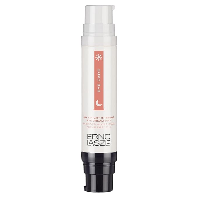Erno Laszlo Day & Night Anti-Wrinkle Intensive Eye Cream, Mature Skincare, Anti-Aging Eye Cream Helps with Dark Circles, Fine Lines, Crow’s Feet, 2 x 0.27 Fl. Oz.