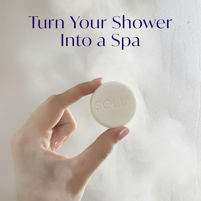 Solia Lavender Shower Steamers Aromatherapy 15-Pack - Patent-Pending Calm Shower Steamers Lavender Bombs, Relaxing Steam Tablets, Selfcare Gifts for Women, Relaxing Bath Gifts