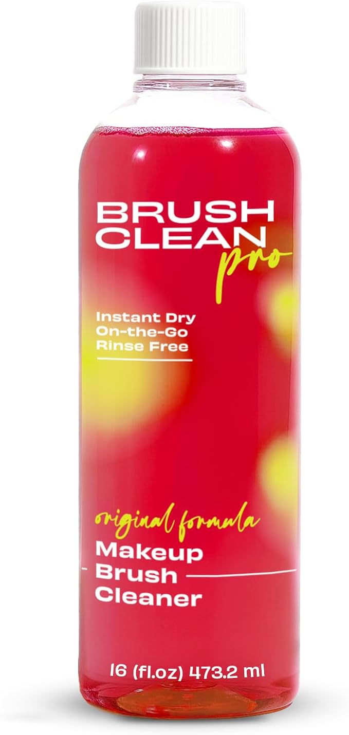 Original Rose Makeup Brush Cleaner - Professional Cleanser for Makeup Brushes - Quick-Drying, Rinse-Free Formula - Removes Stubborn Waterproof Make Up, 16 oz