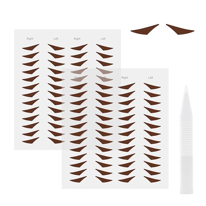 Boobeen 120 PCS Eyeliner Stickers, Adhesive Instant Cat Eyeliner Stamp, Eye Patches with Precision Tweezers, Long-Lasting & Waterproof for Easy Symmetrical Wings