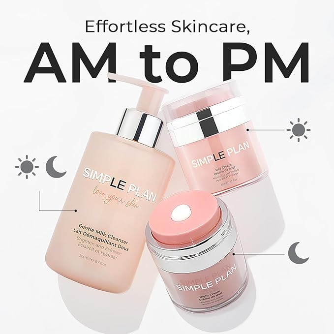 SIMPLE PLAN Night Cream – Restorative Hydrating Face Cream with Ceramides & Hyaluronic Acid | Anti-Aging Night Moisturizer for Face | Nourishing Facial Moisturizer for Women & Men – 50ml
