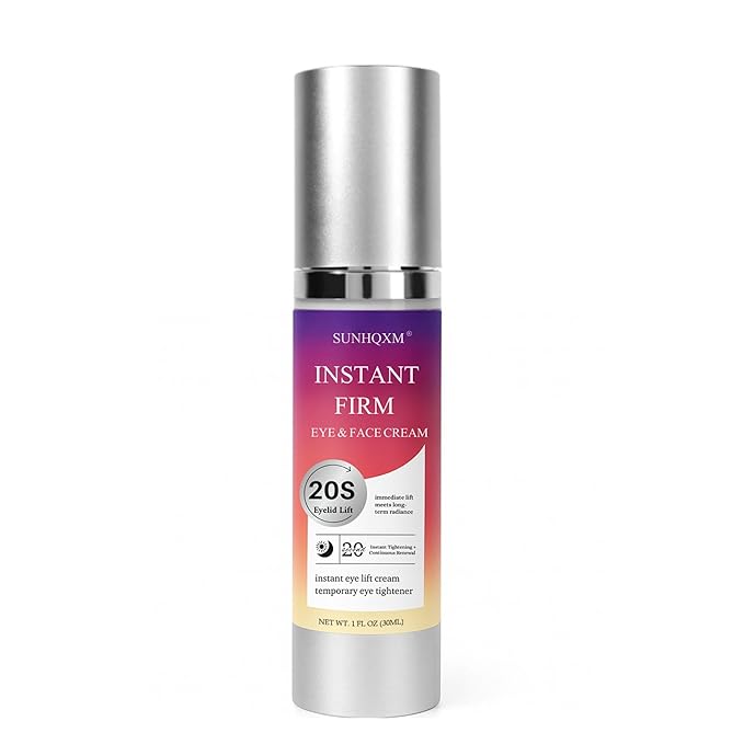 SUNHQXM 20S Instant Eye Lift Cream, Instantly Firms the Eye Area, Smooths Wrinkles, Reduces Puffiness & Under-Eye Bags – Dual Firming Action with Long-Lasting Results – 30ml/1 OZ (Unscented)