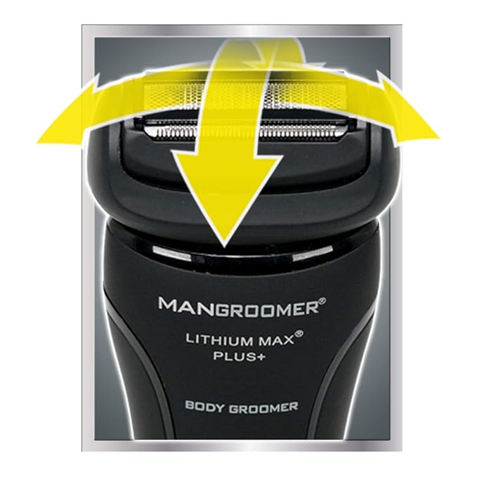 MANGROOMER Lithium Max Plus Body Groomer, Ball Groomer, Body Trimmer, Electric Groin Hair Trimmer with Free Bonus Foil Included