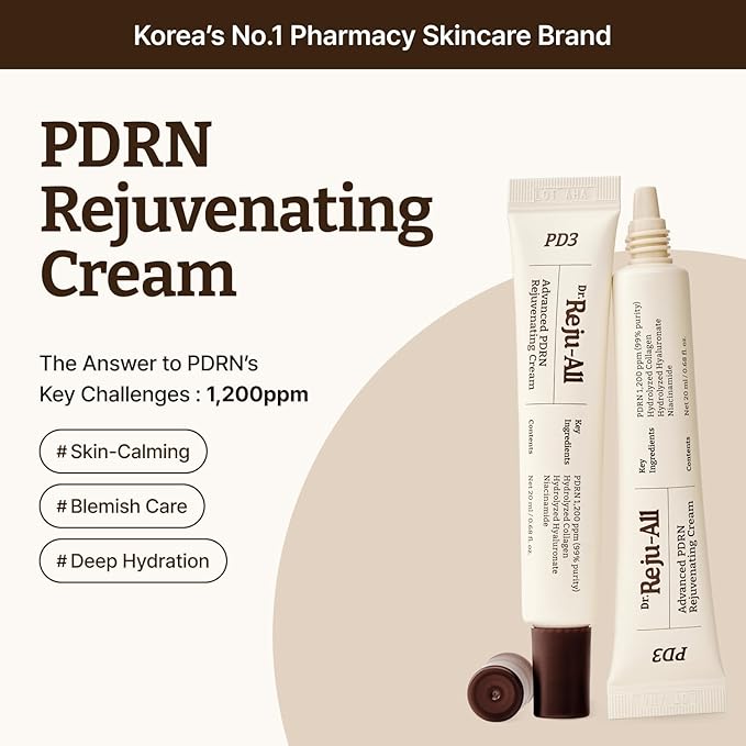 Dr.Reju-All Repair & Tone Duo: Advanced PDRN Rejuvenating Cream + Advanced Retino-Mela Serum - Face Moisturizer & Retinol Serum for Firming & Smooth Skin, Korean Pharmacy Anti-Aging Skin Care