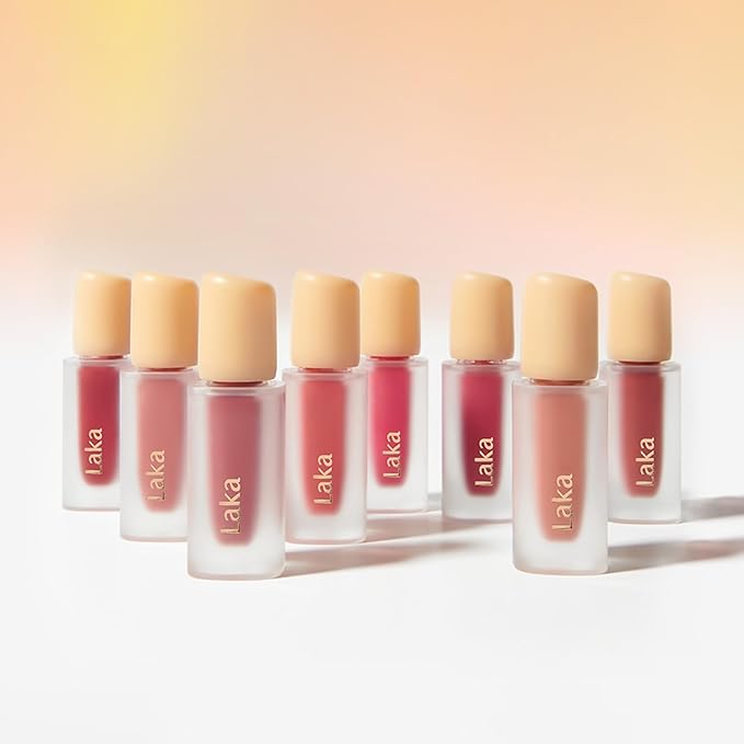 Laka Fruity Glam Tint, 4.5g/0.15oz, Glowing Lip Stain with Wide Color Spectrum, Hydrating & Lightweight Texture, Buildable Color, Non-Sticky, Vegan, K-Beauty (#144 Pistachio)