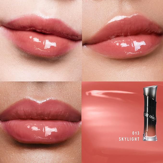 Lunara Frost 3D Lip Gloss, 013 Skylight, High-Shine Glossy Finish, Juicy Pigment Lip Gloss with 3D Plumping Effect, 24H Hydration with Hyaluronic Acid, Non-Sticky Cushiony Gel