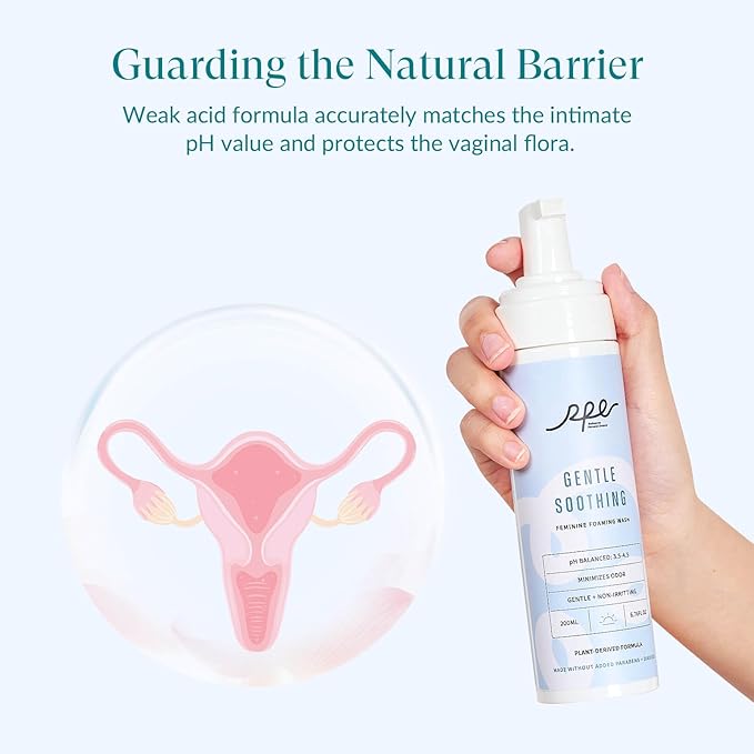RPE Life Gentle Soothing Feminine Wash for Women, Vaginal Reduces Odor Body Wash, Ph Balance Plant-Based Cleanser for Sensitive Skin - Paraben & Dioxide Free, Unscented, 6.76 Fl.Oz, Pack of 4