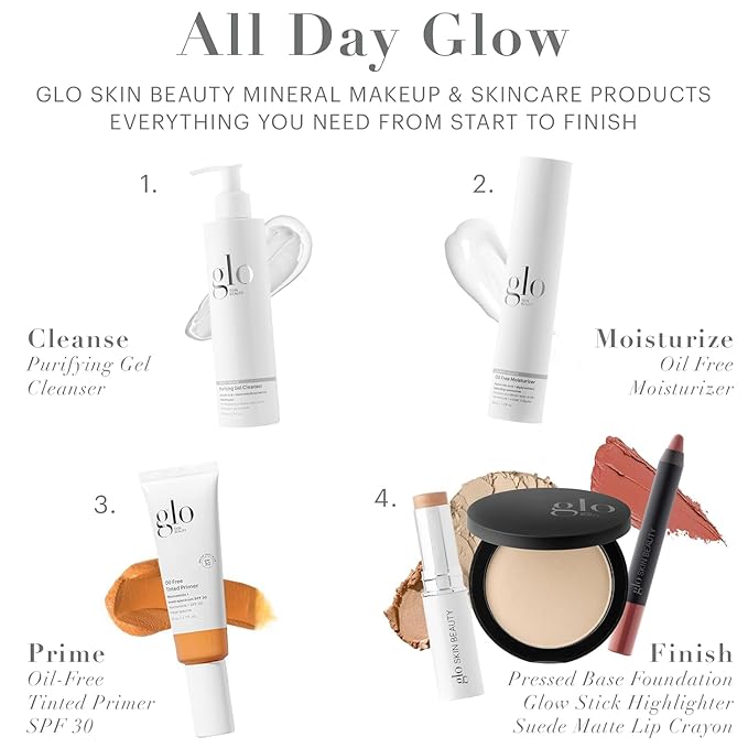 Glo Skin Beauty Pressed Base Powder Foundation Makeup (Honey Light) - Flawless Coverage for a Radiant Natural, Second-Skin Finish