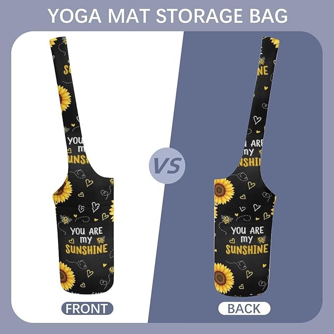 Portable Yoga Mat Carrier Single Shoulder Bag with Pocket Spacious for Yoga Gym Fitness Travel