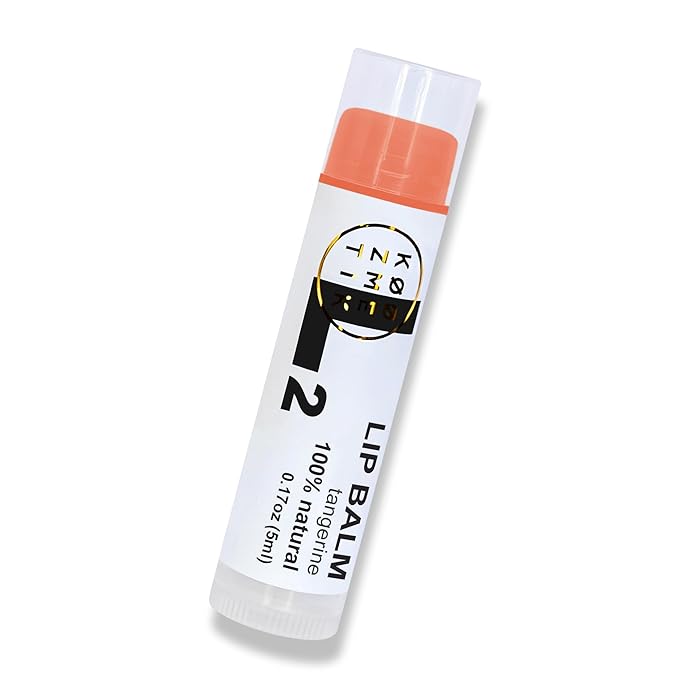 KØØZMETIK L2 Tangerine Lip Balm | Natural lip Moisturizing Care With Shea Butter, Cocoa Butter, Beeswax & Almond Oil | Hydrating Repair Formula For Soft, Smooth & Healthy Lips