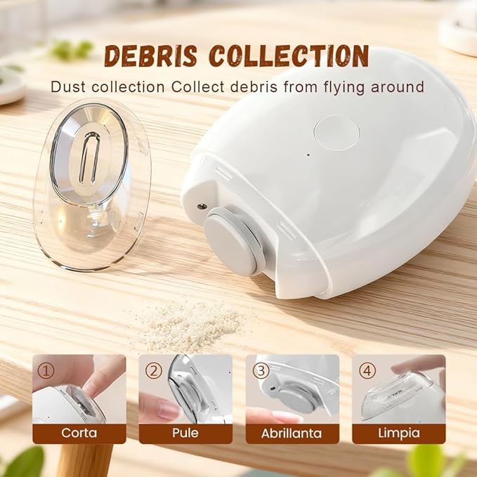 Automatic Electric Nail Clipper, 2026 New Universal Automatic Fingernail Grinder, Automatic Nail Trimmer with Light and Nail Scraps Storage, Electric Toenail Clippers for Seniors Adults