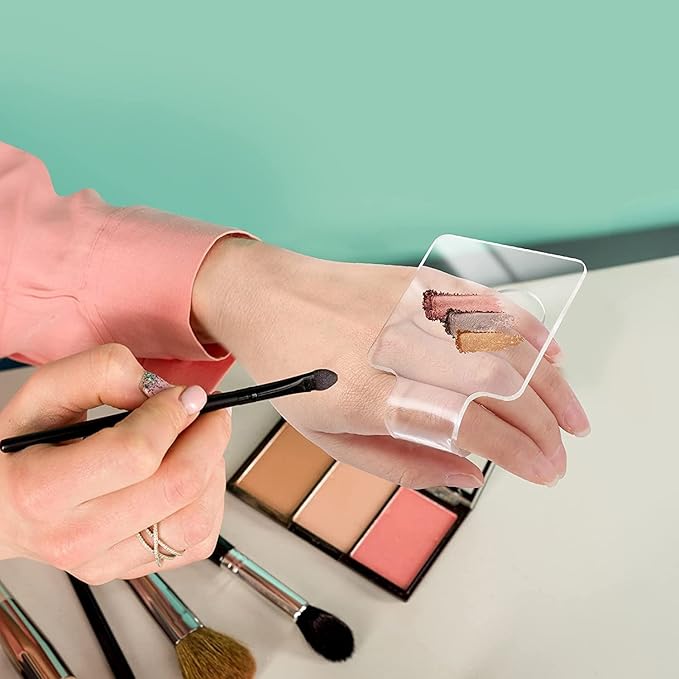 2PCS Clear Acrylic Professional Makeup Palette Handheld Cosmetic