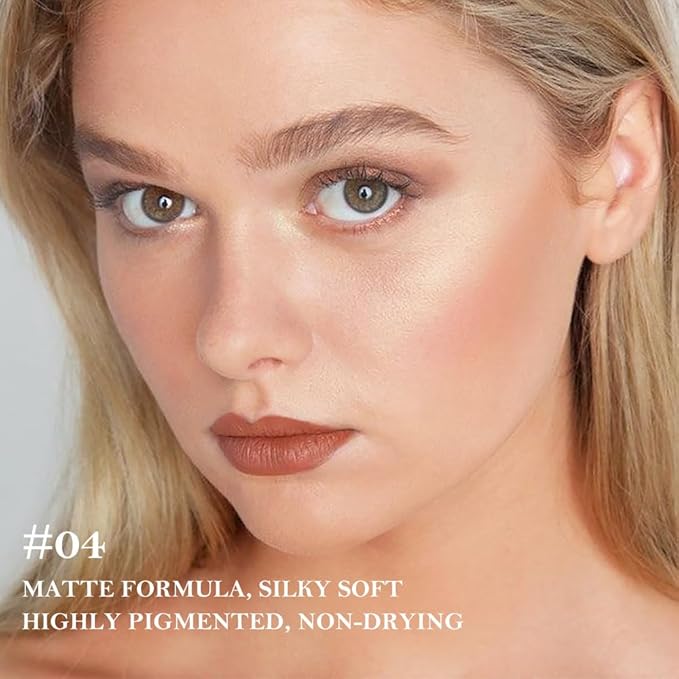 2Pcs Gradient Matte Lipstick Crayon Lip Liner pencil, Flawless Contour Gradual Ombre Effect lip Pencil, Lipstick for Women Long Lasting Waterproof Smudge Proof Lipstick Pencil 01#+04#