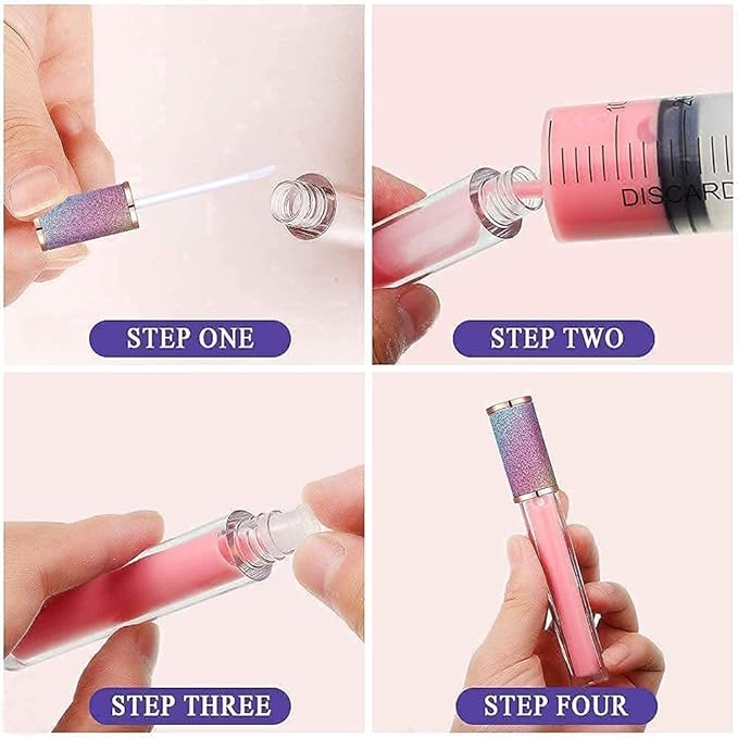 AMORIX 5ml Lip Gloss Wand Tubes and 10ml Squeeze Tubes Bundle
