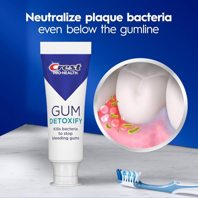 Crest Pro-Health Gum Detoxify Deep Clean Toothpaste, 4.8 oz Pack of 3 - Anticavity, Antibacterial Flouride Toothpaste, Clinically Proven, Gum and Enamel Protection, Plaque Control