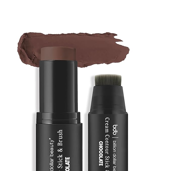 bdb Makeup Lip & Cheek Stick, Creamy Blush & Chocolate - Hydrating, Long-Lasting