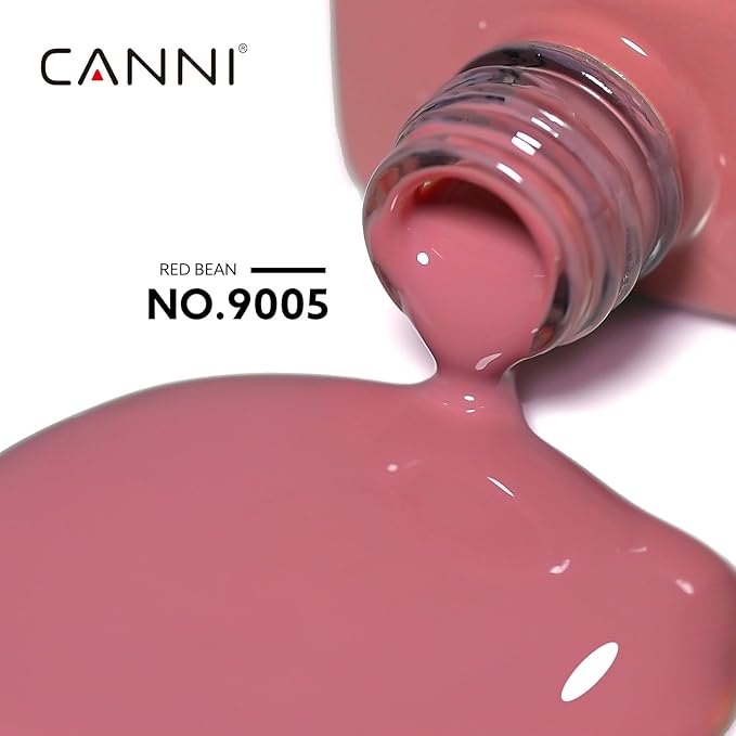 CANNI Red Gel Nail Polish - 1Pcs Dark Red Gel Polish High Gloss Soak Off U V Nail Manicure Salon DIY