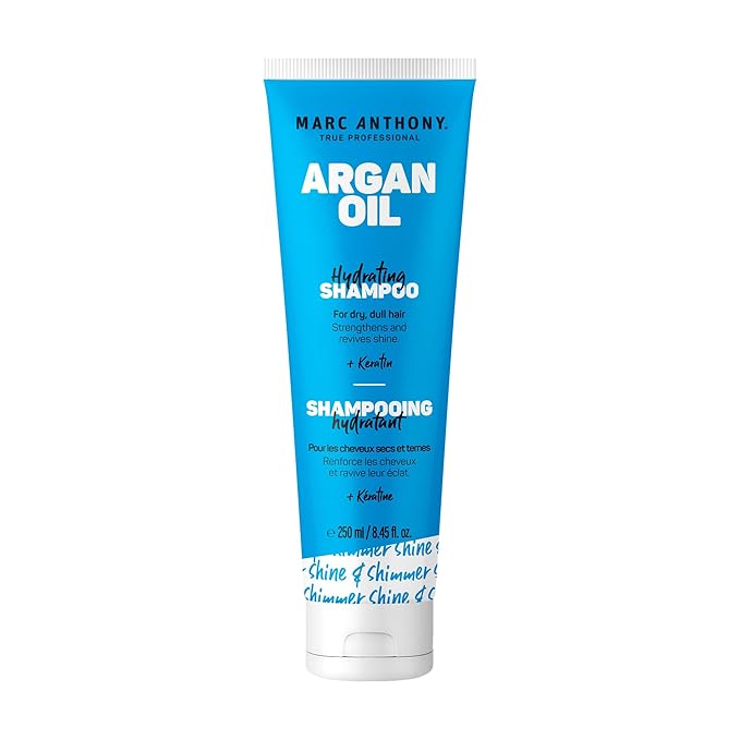 Marc Anthony Argan Oil Shampoo with Keratin - Moisturizing & Revitalizing for Dry, Dull Hair - Repairs, Strengthens & Enhances Shine with Nourishing Moroccan Argan Oil