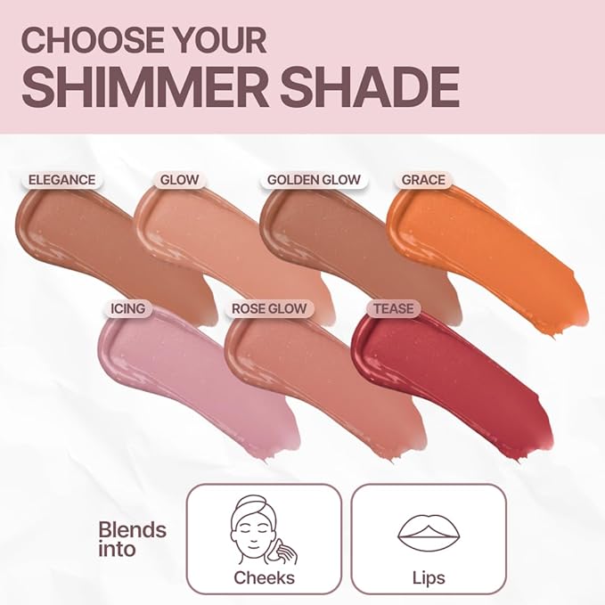 Daniel Sandler WATERCOLOUR LIQUID ILLUMINATOR 'ROSE GLOW' 15ml – Liquid Shimmer Makeup, Highlighter – Oil-Free, Lightweight, Buildable & Long-Lasting for Cheeks, Lips