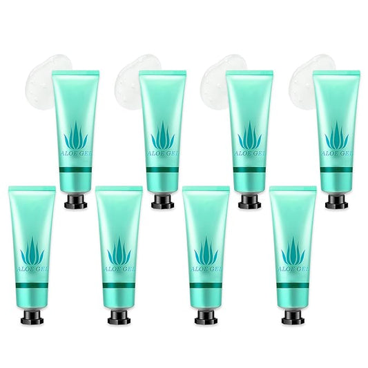 Fusang 8Pcs Organic Aloe Vera Gel for After Sun Skin Care,Natural Moisturizing Aloe Vera Gel for Face & Body,Easy to Portable Face Moisturizer,Travel Size Pure Vera Aloe Gel for all Skin Types K