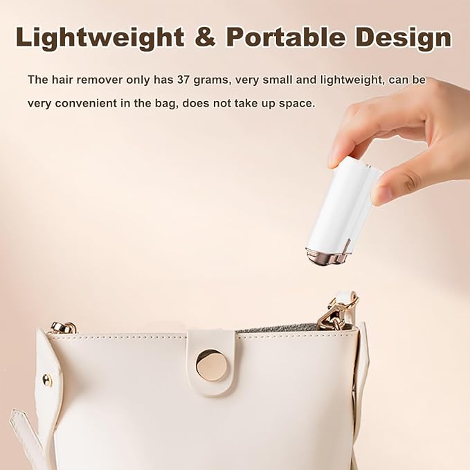Facial Hair Removal for Women, Portable Painless Lady Shaver with Built-in LED, Wet/Dry Electric Razor Hair Remover Device for Face/Lips/Peach/Fuzz