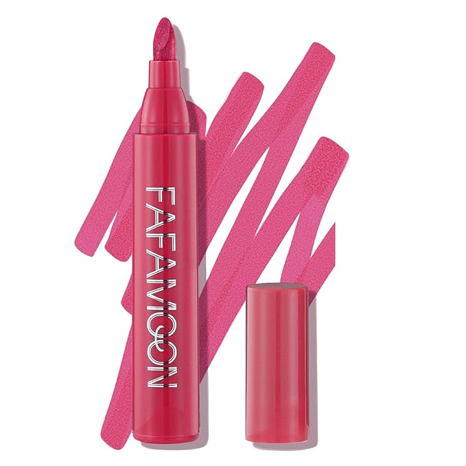 Lip Stain Marker,Nude Pink Lip Tint Stain Pen Liner,Hydrating