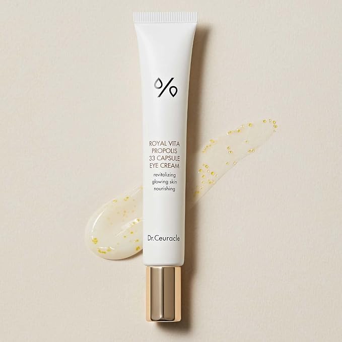 Dr.Ceuracle Royal Vita Propolis 33 Capsule Eye Cream with Applicator - Soothing, Hydrating Eye Serum Cream, Dark Circle Relief, Korean Skincare for Stocking Stuffers (20ml / 0.67 fl. oz.)