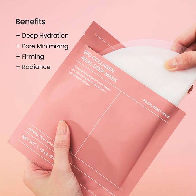 BIODANCE Clear Glow Mask Duo: Bio Collagen & Sea Kelp Real Deep Mask, Gel Face Mask Set for Glass Skin, Pluming, Calming, Korean Skincare Set, Korean Skin Care, Gifts for women, Skin Care Set