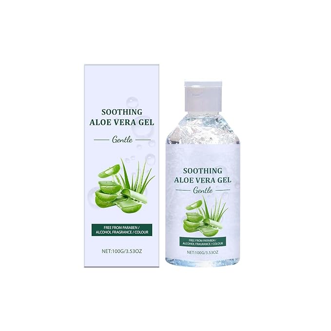 Soothing Aloe Vera Gel，Aloe Vera Gel Body Moisturizer Cream，Deeply Hydrates and Moisturizes Dry Skin and Soothes Sunburns，Suitable for All Skin Types，3.53 Oz
