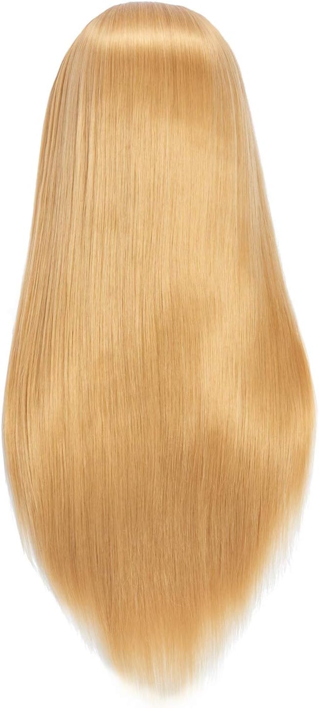 Hairingrid 26"-28" Mannequin Head Hair Styling Training Head Manikin Cosmetology Doll Head Synthetic Fiber Hair and Free Clamp Holder (R71919W2720)