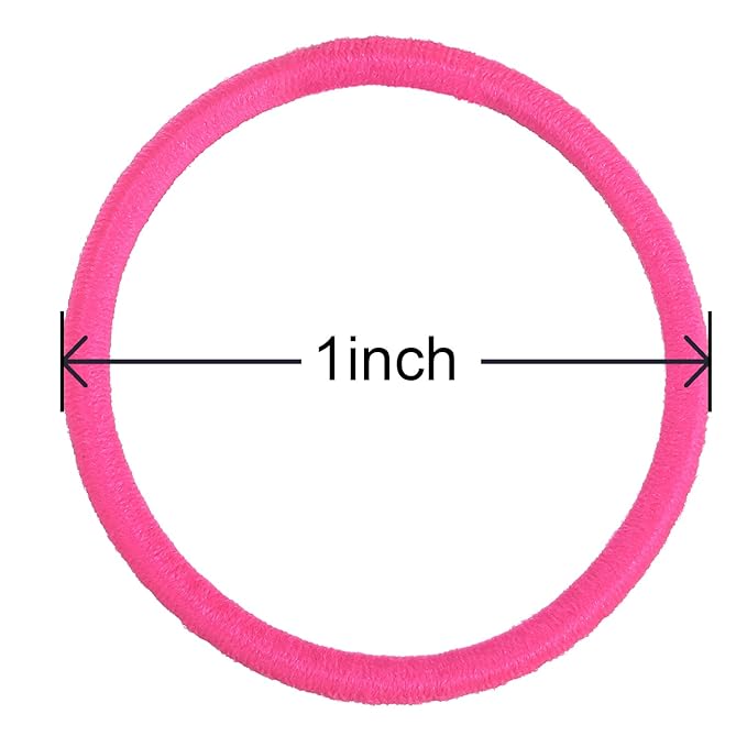 TecUnite 200 Pcs 1inch Colorful Rubber Elastic Hair Ties Small Bulk for Women Mini Ponytail Holders Rainbow Hairbands Metal Free Bands(Multicolored)