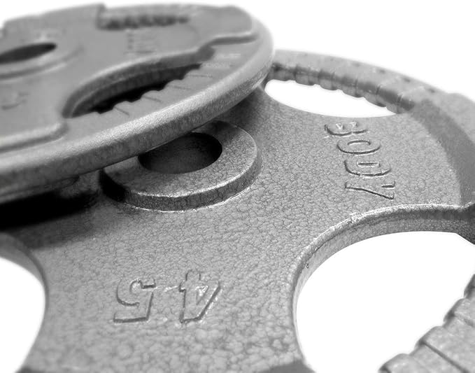 Body-Solid Cast Iron Olympic Quad Grip Design Weight 2 Inch