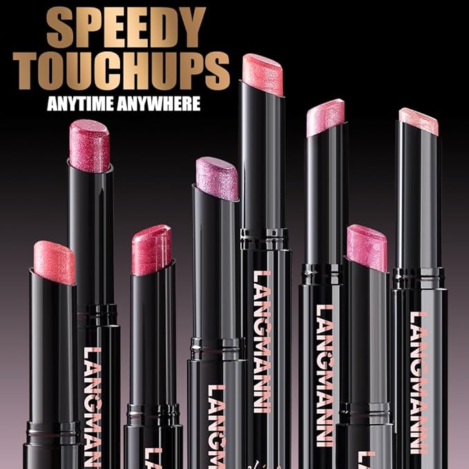 Jolilab 6Pcs Glitter Lip Kit - Velvet Matte & Nude Matte Lipstick + Glitter Lip Gloss/Glitter Lipstick High Pigmented Long-Lasting Waterproof Beauty Cosmetics Gift for Women(SET B)