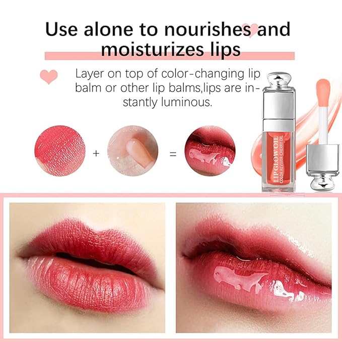 Hydrating Lip Glow Oil, Moisturizing Plumper