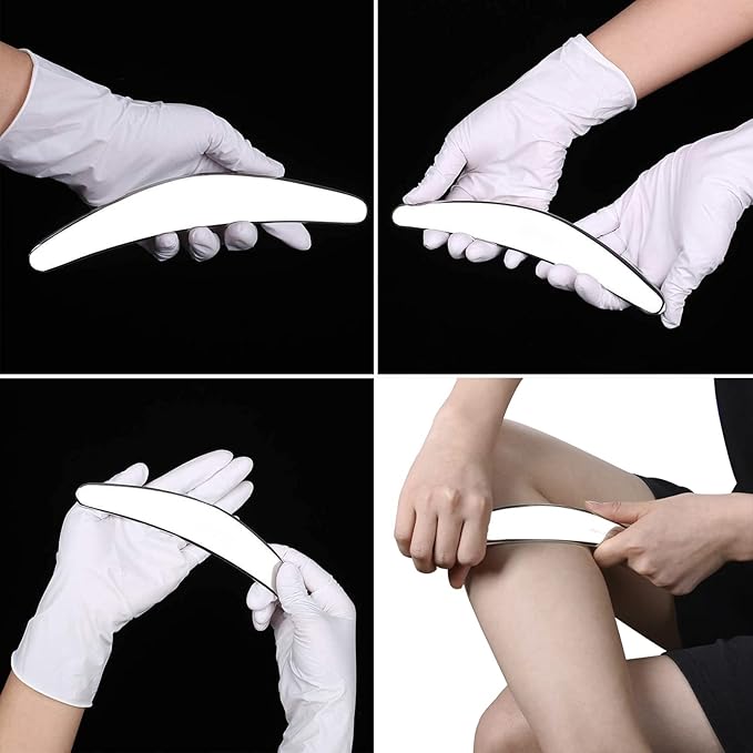 4 in 1 Stainless Steel Gua Sha Muscle Scraper Tool, Professional IASTM Physical Therapy Tool Set for Massage and Scraping