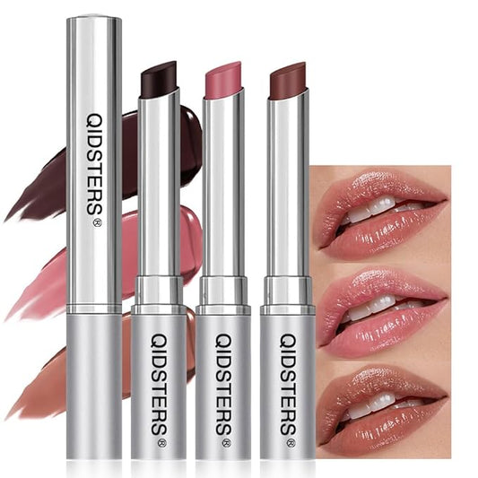 3Pcs Honey Lipstick Tinted Lip Balm, Sheer Hydrating Lip Stain for All Skin Tones, Natural Lightweight Lips Gloss Makeup for Women, Vegan & Cruelty-Free