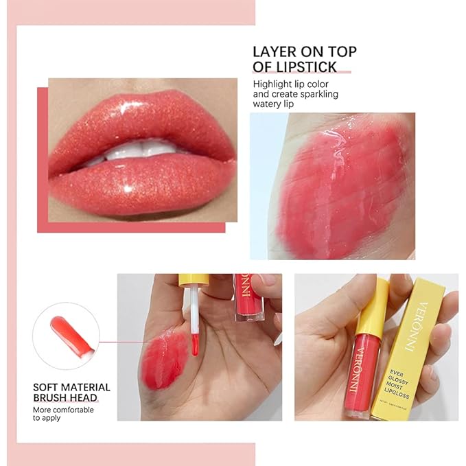 VERONNI 6 Colors Lip Tinted Stain Set,Hydrating