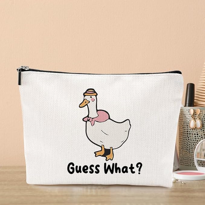 VICBOU Funny Duck Makeup Bag Duck Gifts Duck Supplies Accessories Cute Duck Cosmetic Bag for Women Girls Daughter Animal Duck Lovers Sister Best Friends Graduation Mothers Day Birthday Gifts