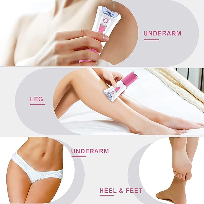 Glabrouse Skin Epilator, Epilators Hair Removal for Facial, Epilators with LED Light, Cordless Hair Removal Device, Epilator for Women, Facial Hair Removal for Bikini Arm Legs Armpits