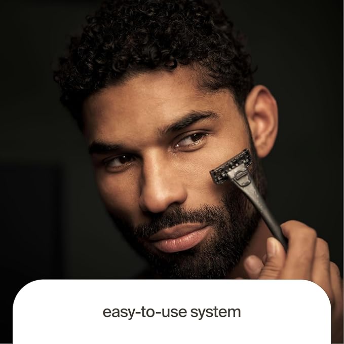 Pro – Plastic-Free Razor | 1 Handle + 2 Plastic-Free Cartridges With 5 Precision Blades | (Face)