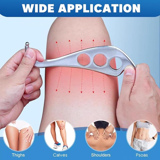 Stainless Steel Gua Sha Muscle Scraper Tool, Physical Tools, Guasha Massage Scraper, Skin Scraping Tool, Soft Tissue Massage Tool for Myofascial Release