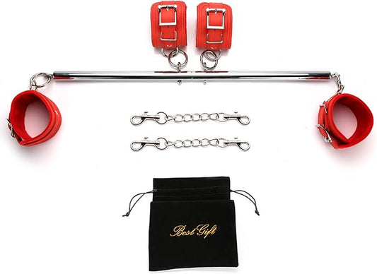 Black Portable Exercise Spreader Bar with 4pcs PU