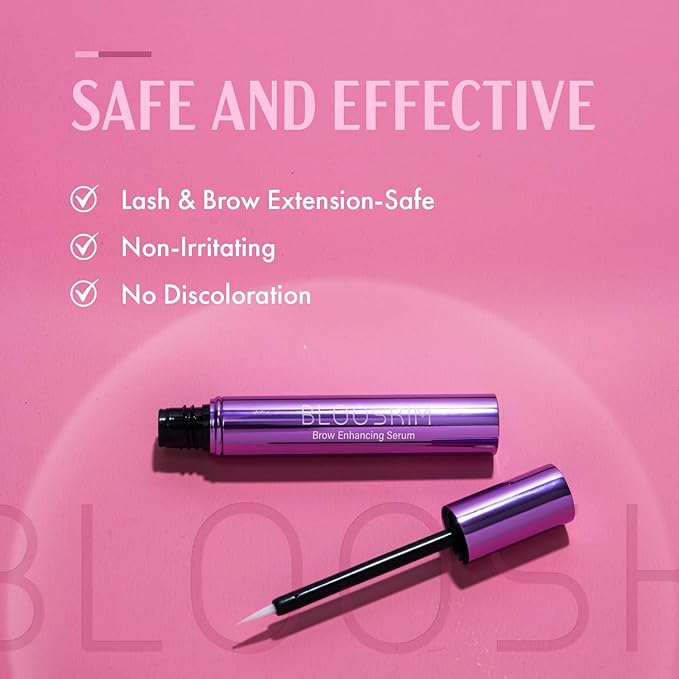 Blooskim Eyebrow Growth Serum for Women & Men – Natural Brow Enhancing Serum to Grow Thicker, Fuller Brows Fast – Nourishing Eyebrow Hair Growth